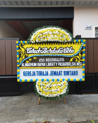 Papan Bunga Duka di Sago